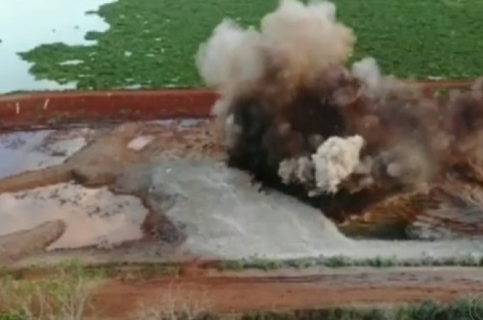 Hidrovia: Ampliao da eclusa de Ibitinga teve nova detonao