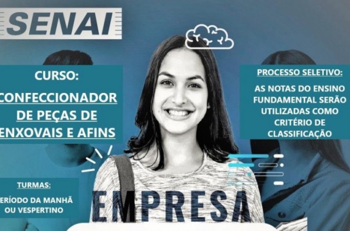 Senai oferece curso de confeccionador de enxovais 