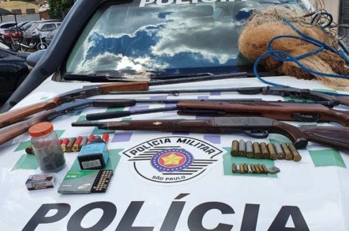 Bariri:Homem que praticava pesca irregular � preso com armas de fogo
