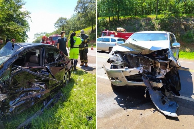 Borborema: Famlia fica ferida em batida entre carro e caminhonete