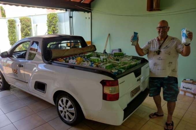 GACCI recebeu doao de leite arrecadado com a populao