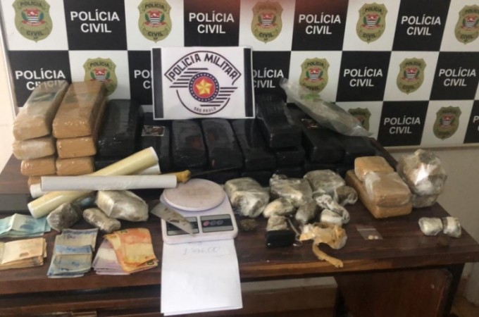 Pol�cia Civil apreendeu quase 30 quilos de maconha em Bariri