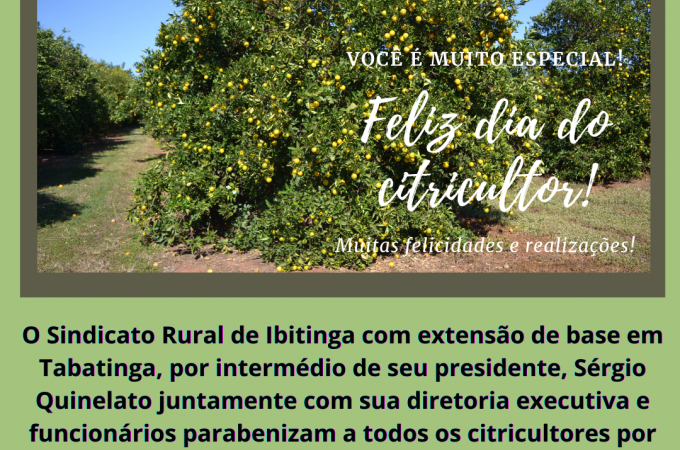 Sindicato Rural faz homenagem ao citricultor