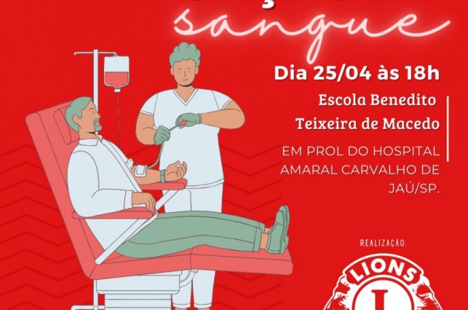 Campanha de Doao de Sangue ser neste dia 25