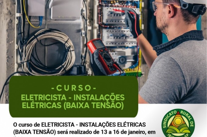 Sindicato Rural oferece Curso Gratuito de Eletricista