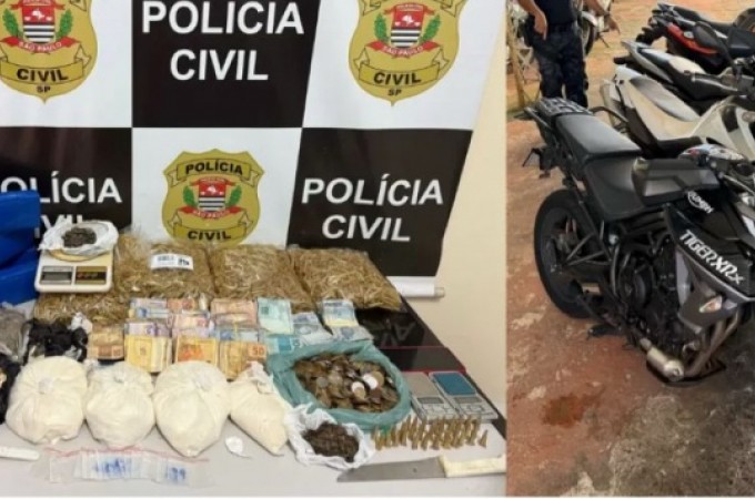 Ibitinga:Operao desmantelou trfico e aprendeu R$ 10 mil e 8 motos