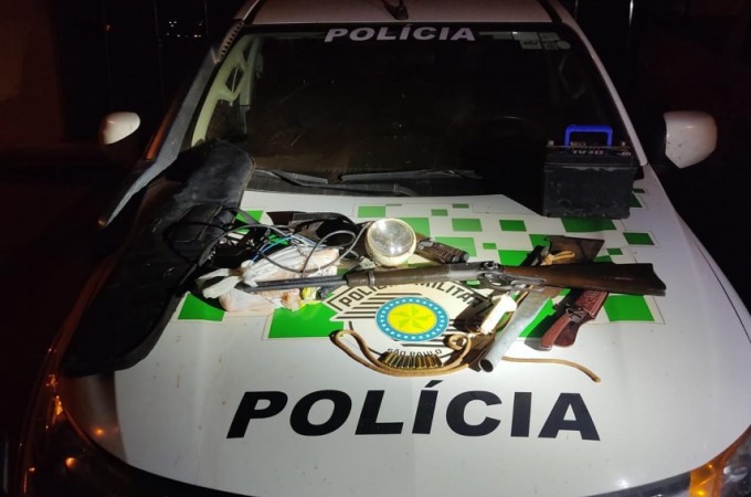 PM Ambiental de Ibitinga prendeu caadores de jacar em Tabatinga