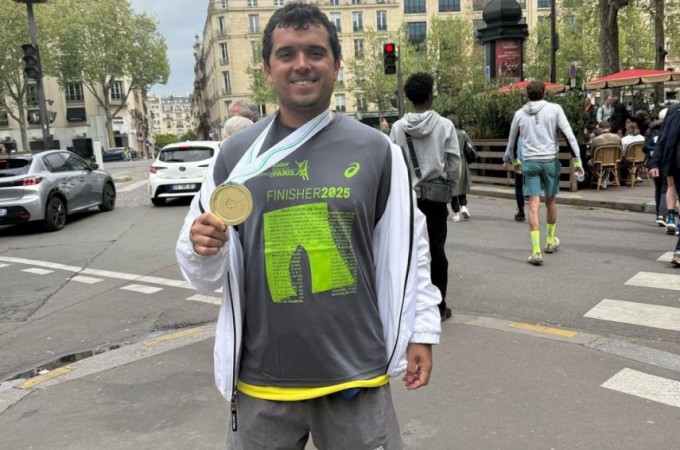 Atleta de Ibitinga participou da 48 Maratona de Paris
