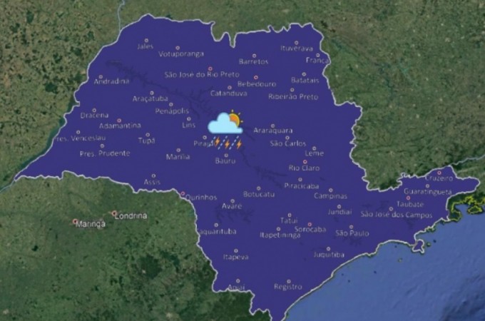 Frente fria trar� chuva para os pr�ximos dias em Ibitinga e regi�o