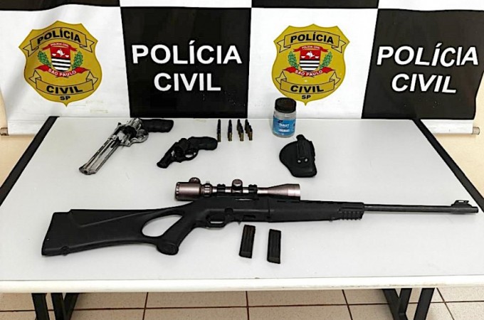 Pol�cia Civil apreendeu armas ap�s den�ncia de viol�ncia dom�stica