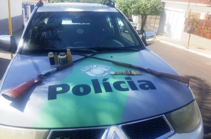 Pol�cia Ambiental localiza armas e muni��es em Arealva
