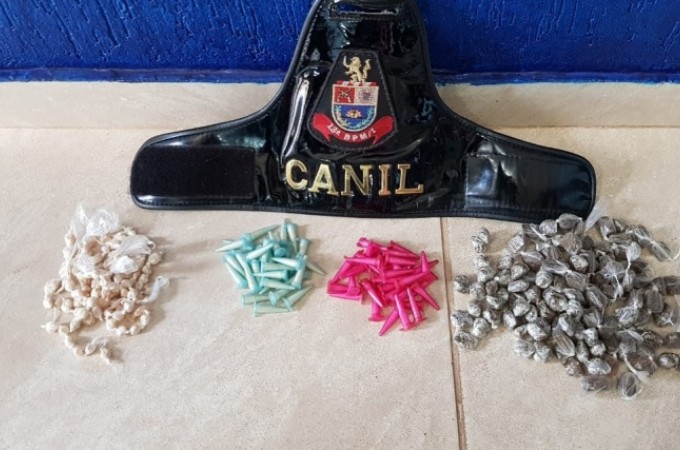 PM encontra drogas  enterradas no Jd dos Banc�rios